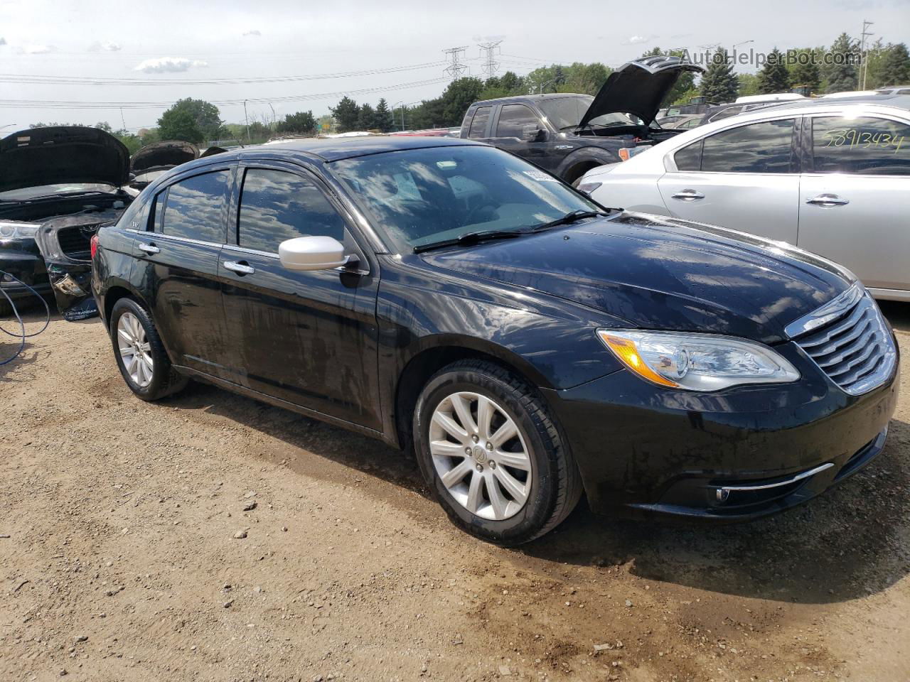 2014 Chrysler 200 Limited Black vin: 1C3CCBCG6EN192046