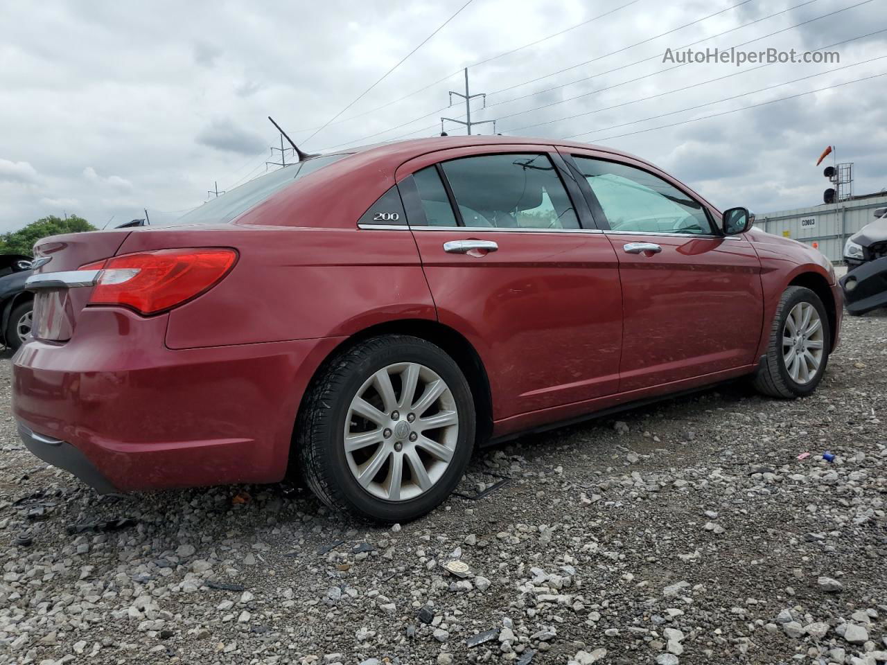 2014 Chrysler 200 Limited Красный vin: 1C3CCBCG7EN158682