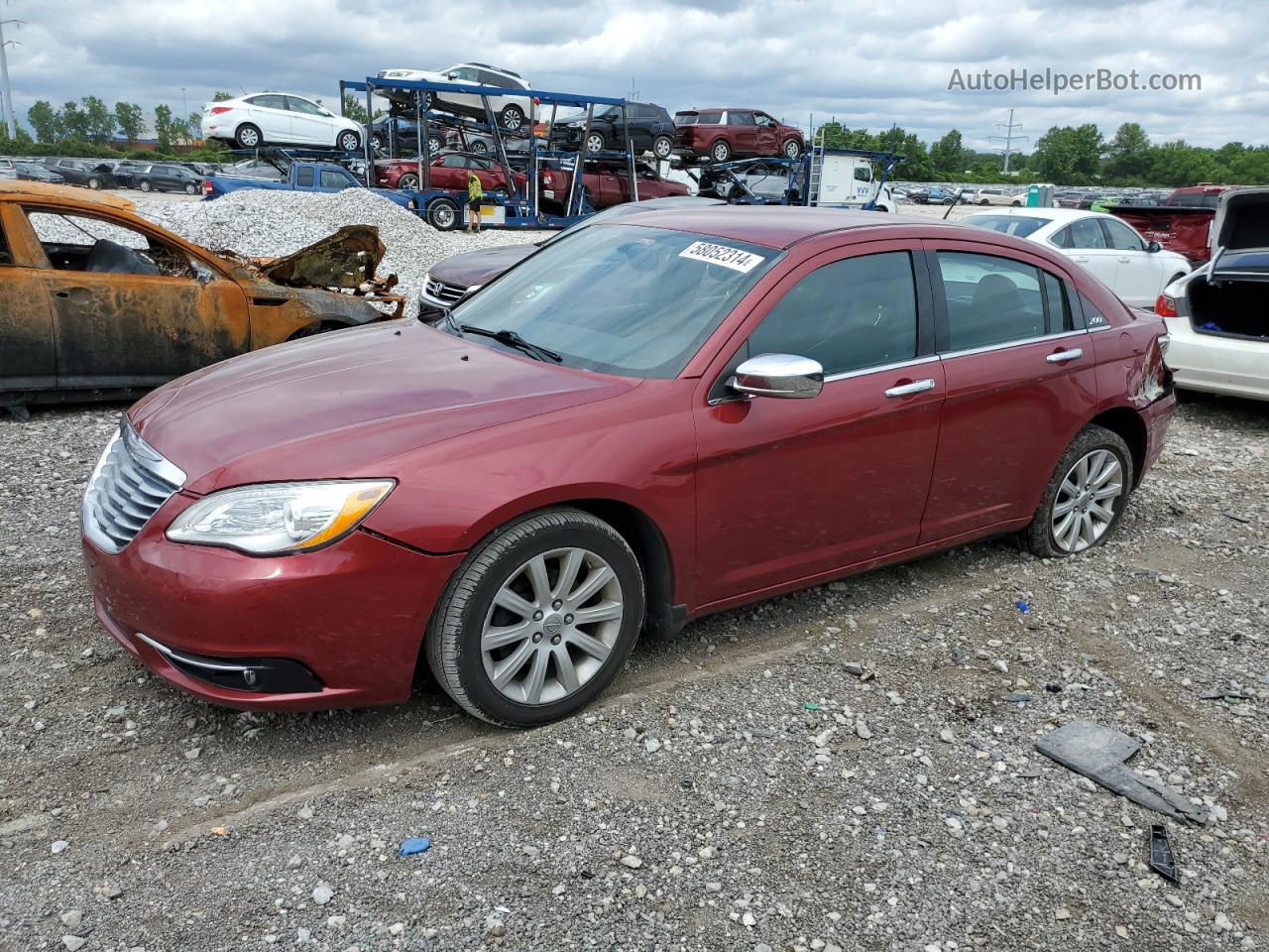 2014 Chrysler 200 Limited Красный vin: 1C3CCBCG7EN158682