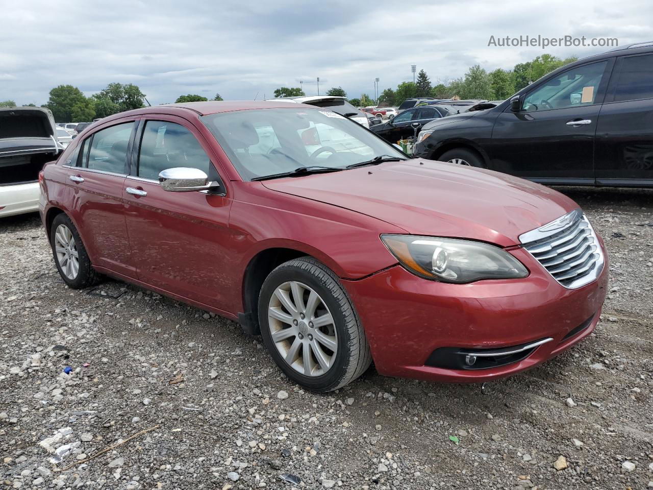 2014 Chrysler 200 Limited Красный vin: 1C3CCBCG7EN158682