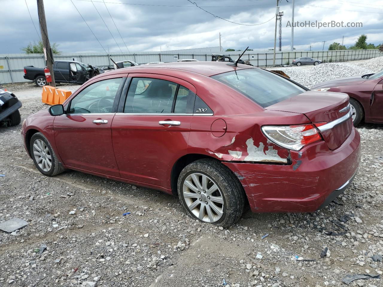 2014 Chrysler 200 Limited Красный vin: 1C3CCBCG7EN158682