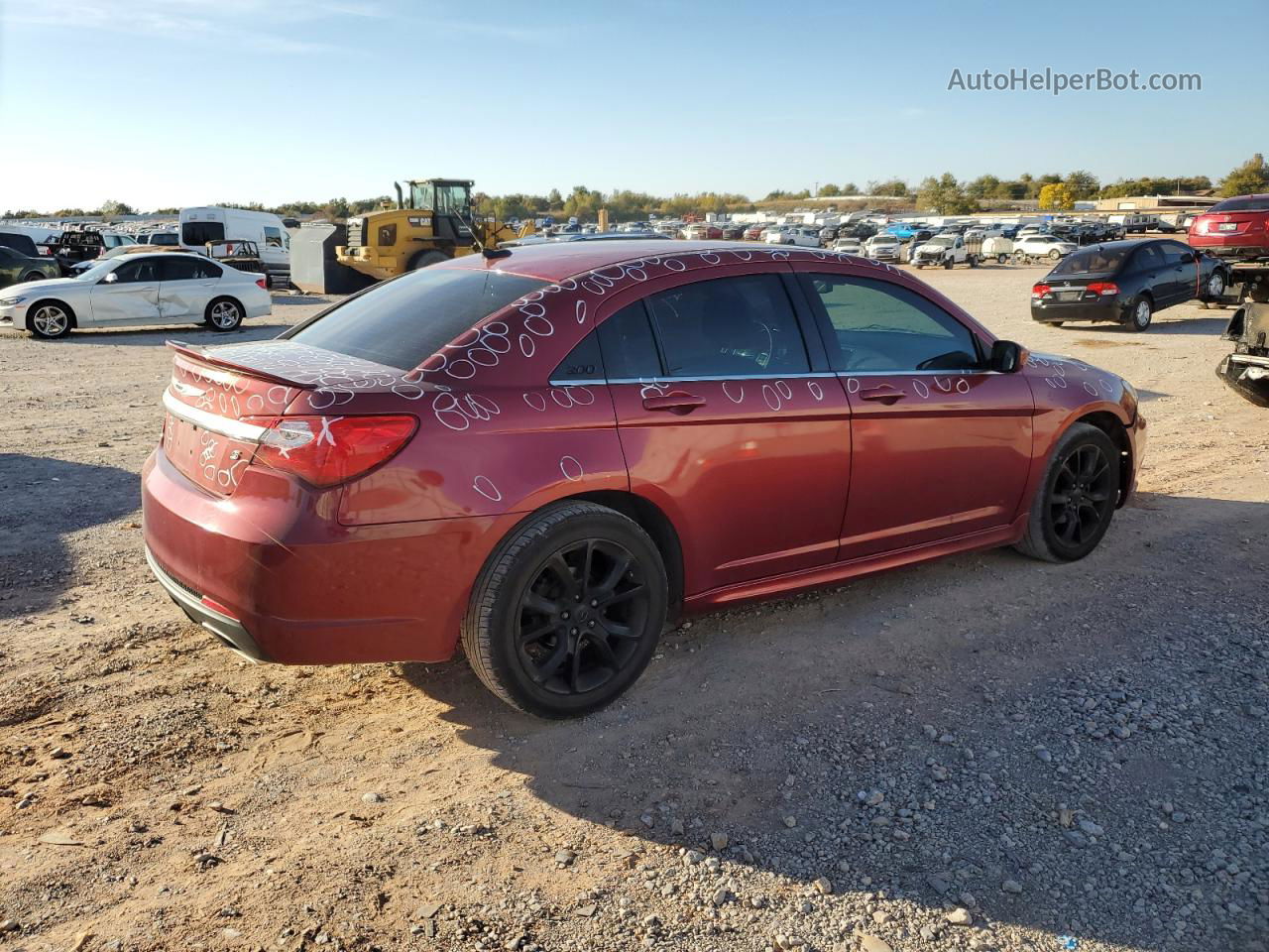 2014 Chrysler 200 Limited Burgundy vin: 1C3CCBCG7EN164983