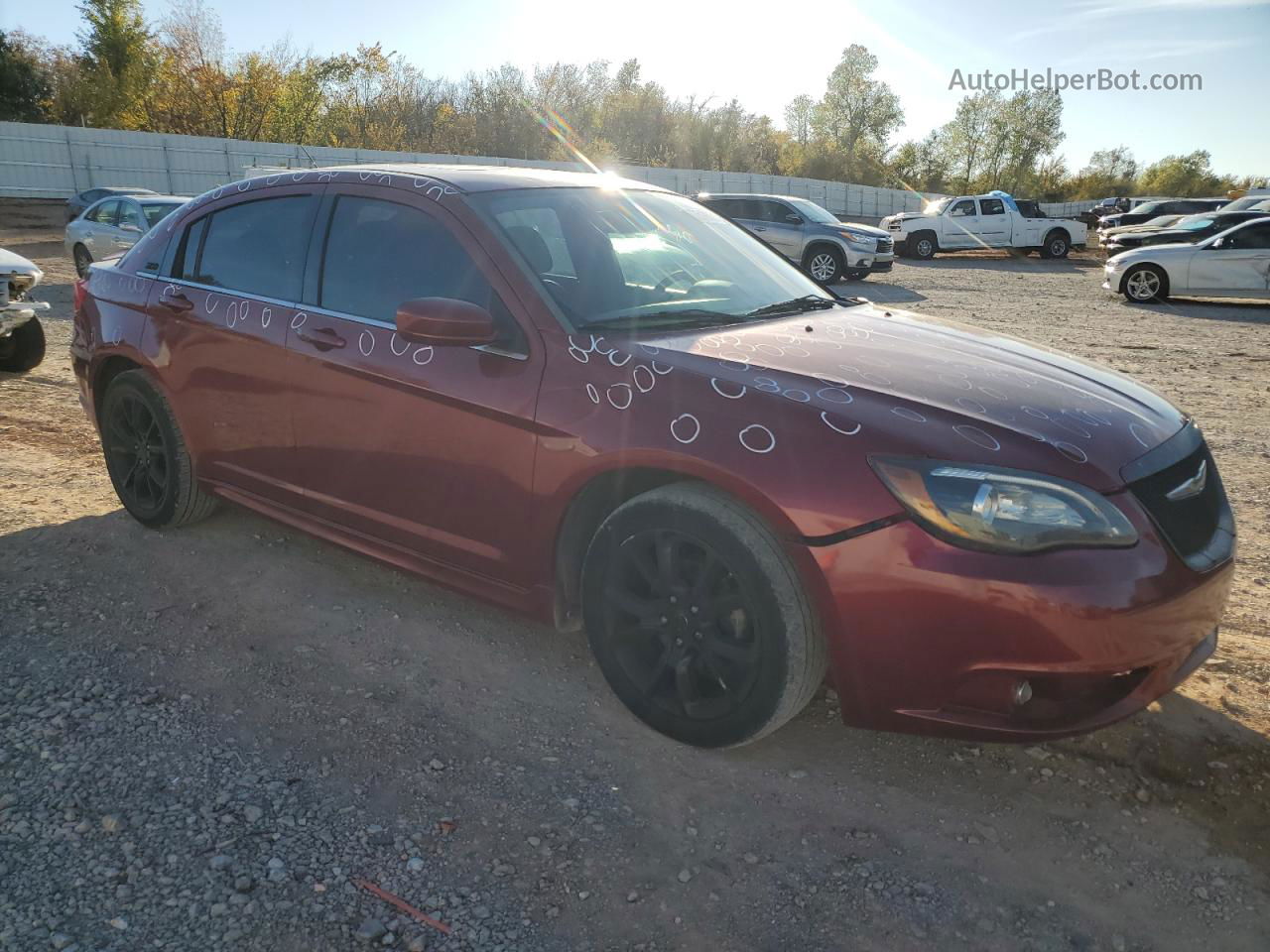 2014 Chrysler 200 Limited Burgundy vin: 1C3CCBCG7EN164983