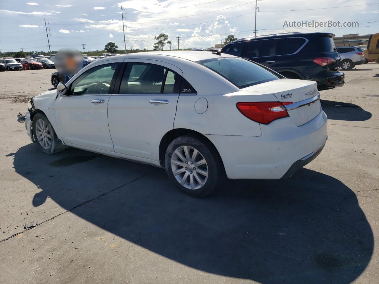 2014 Chrysler 200 Limited White vin: 1C3CCBCG9EN180070