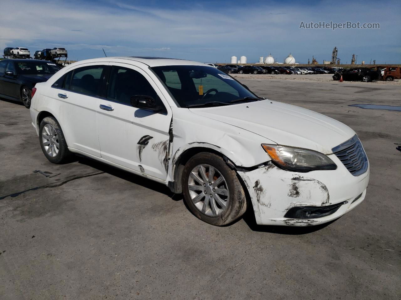 2014 Chrysler 200 Limited White vin: 1C3CCBCG9EN180070