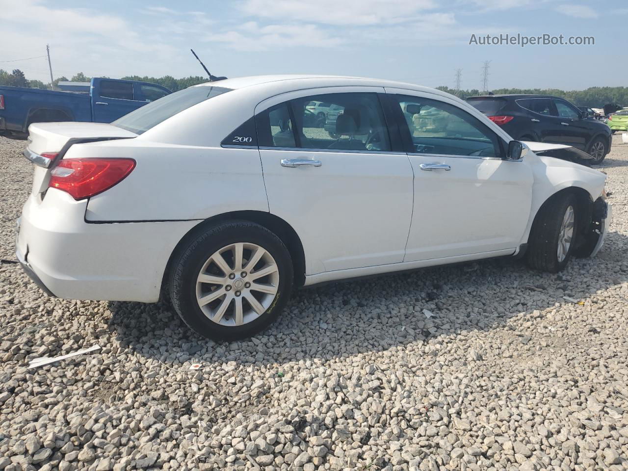 2014 Chrysler 200 Limited White vin: 1C3CCBCG9EN191750