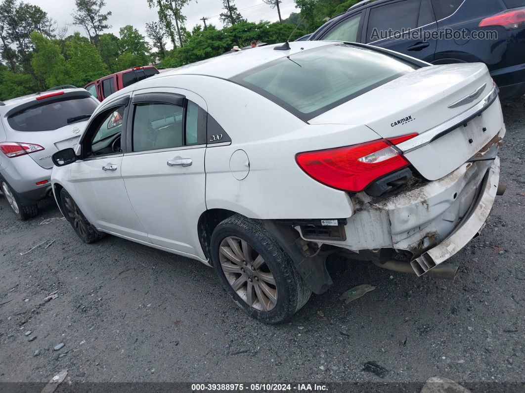 2014 Chrysler 200 Limited White vin: 1C3CCBCG9EN198553