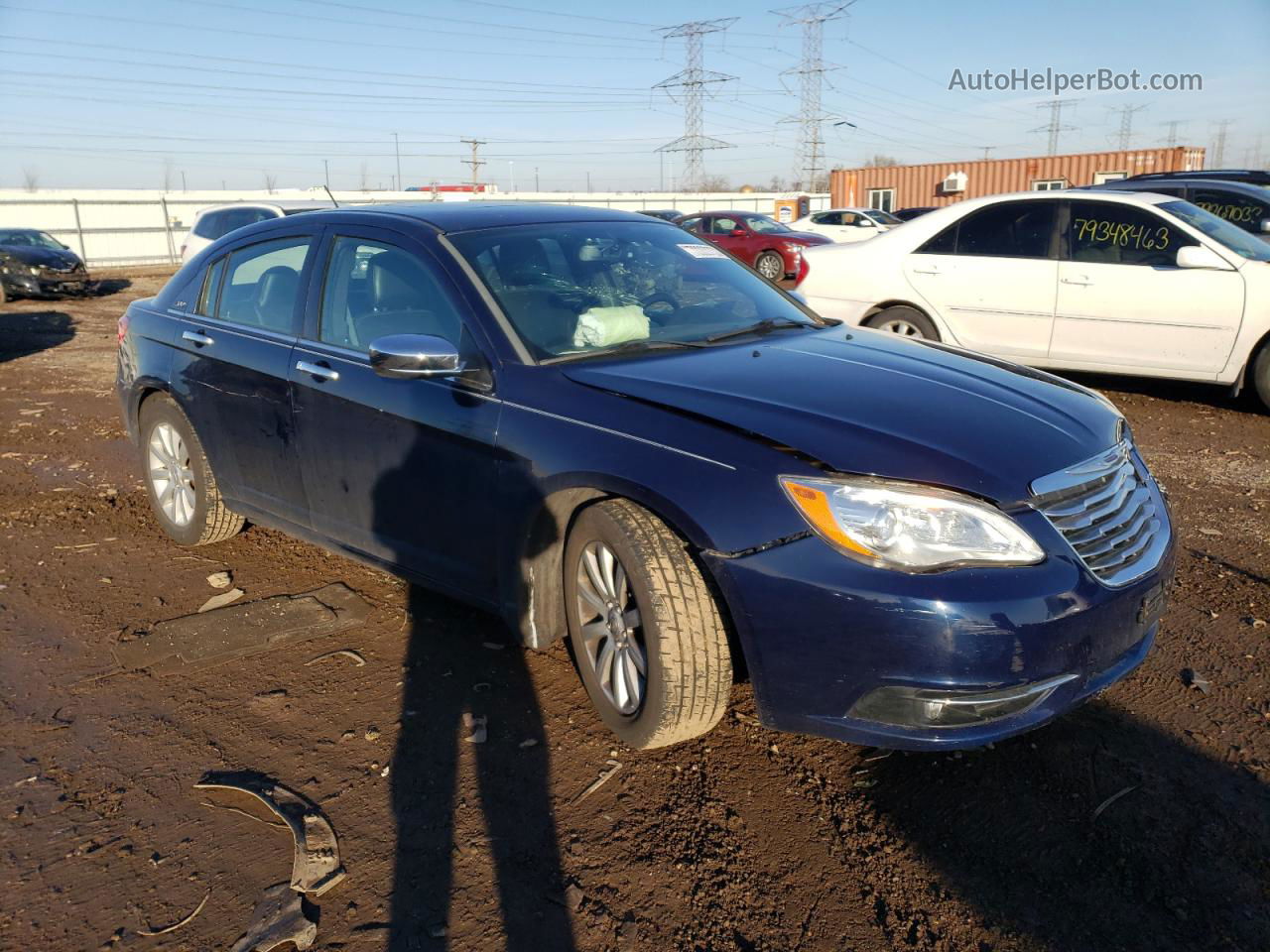 2014 Chrysler 200 Limited Синий vin: 1C3CCBCGXEN134585