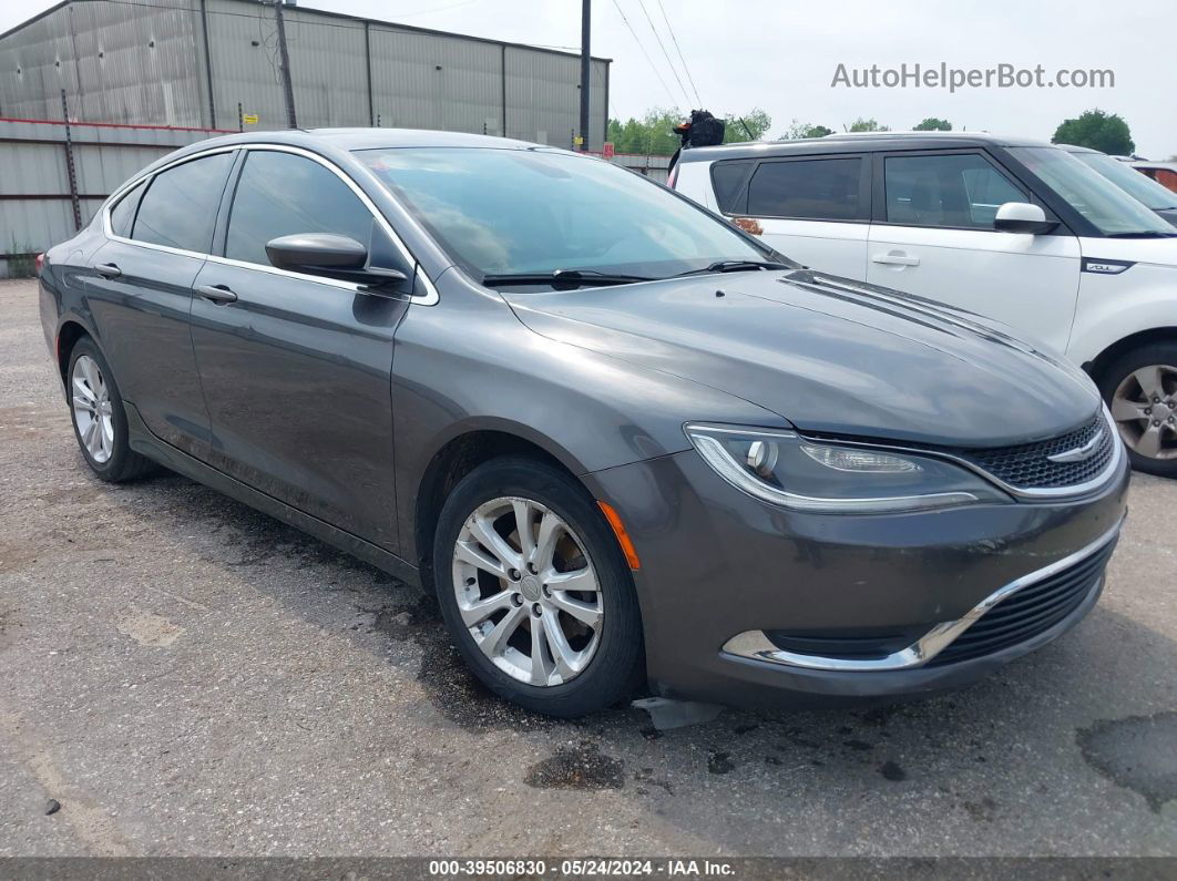 2015 Chrysler 200 Limited Gray vin: 1C3CCCAB0FN504280