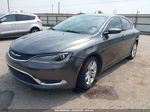 2015 Chrysler 200 Limited Gray vin: 1C3CCCAB0FN504280