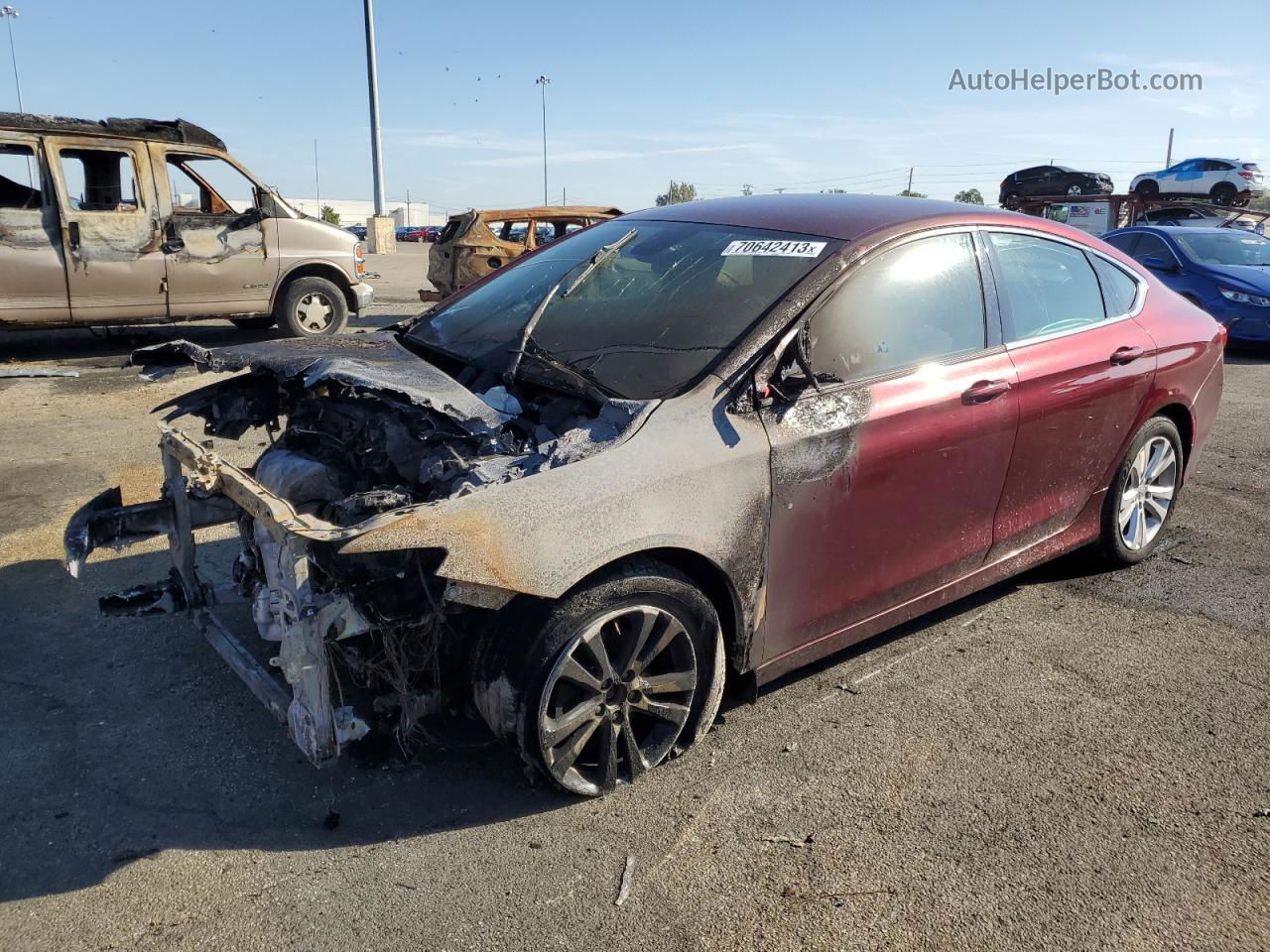 2015 Chrysler 200 Limited Бордовый vin: 1C3CCCAB0FN521242