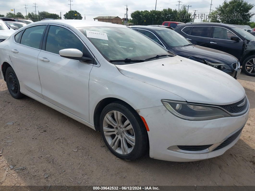 2015 Chrysler 200 Limited White vin: 1C3CCCAB0FN538980