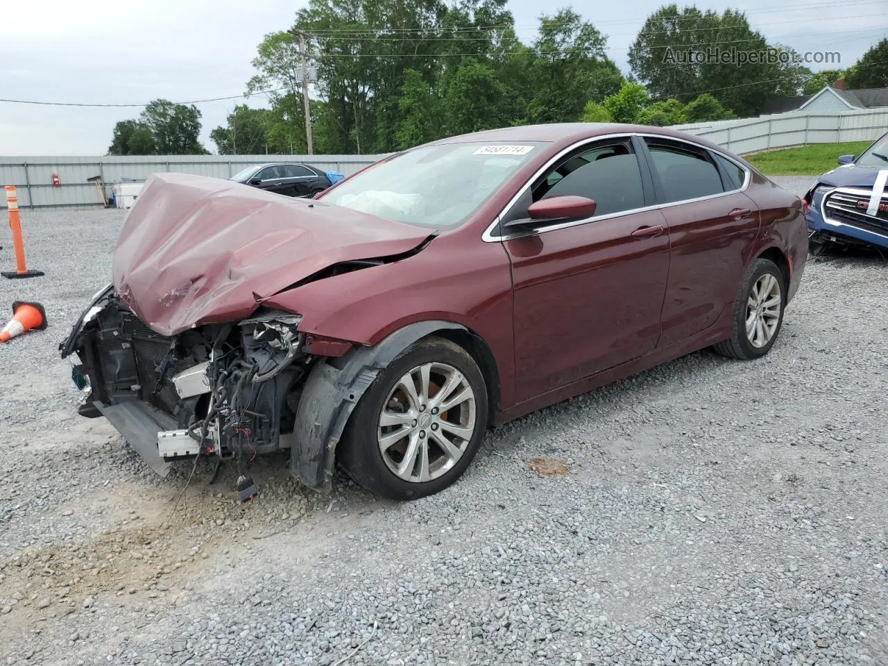 2015 Chrysler 200 Limited Red vin: 1C3CCCAB0FN572126