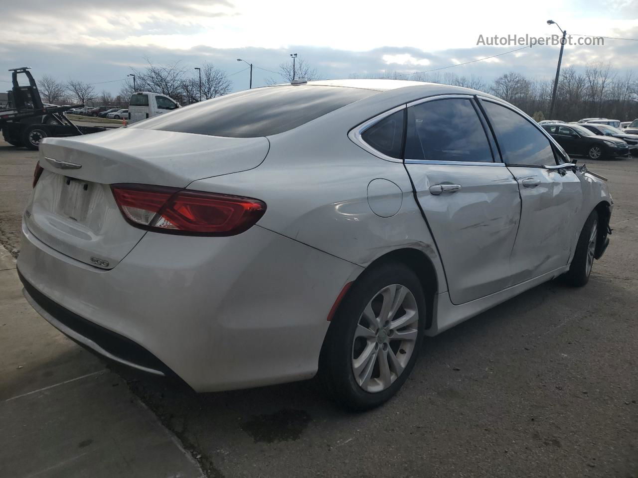 2015 Chrysler 200 Limited White vin: 1C3CCCAB0FN573454