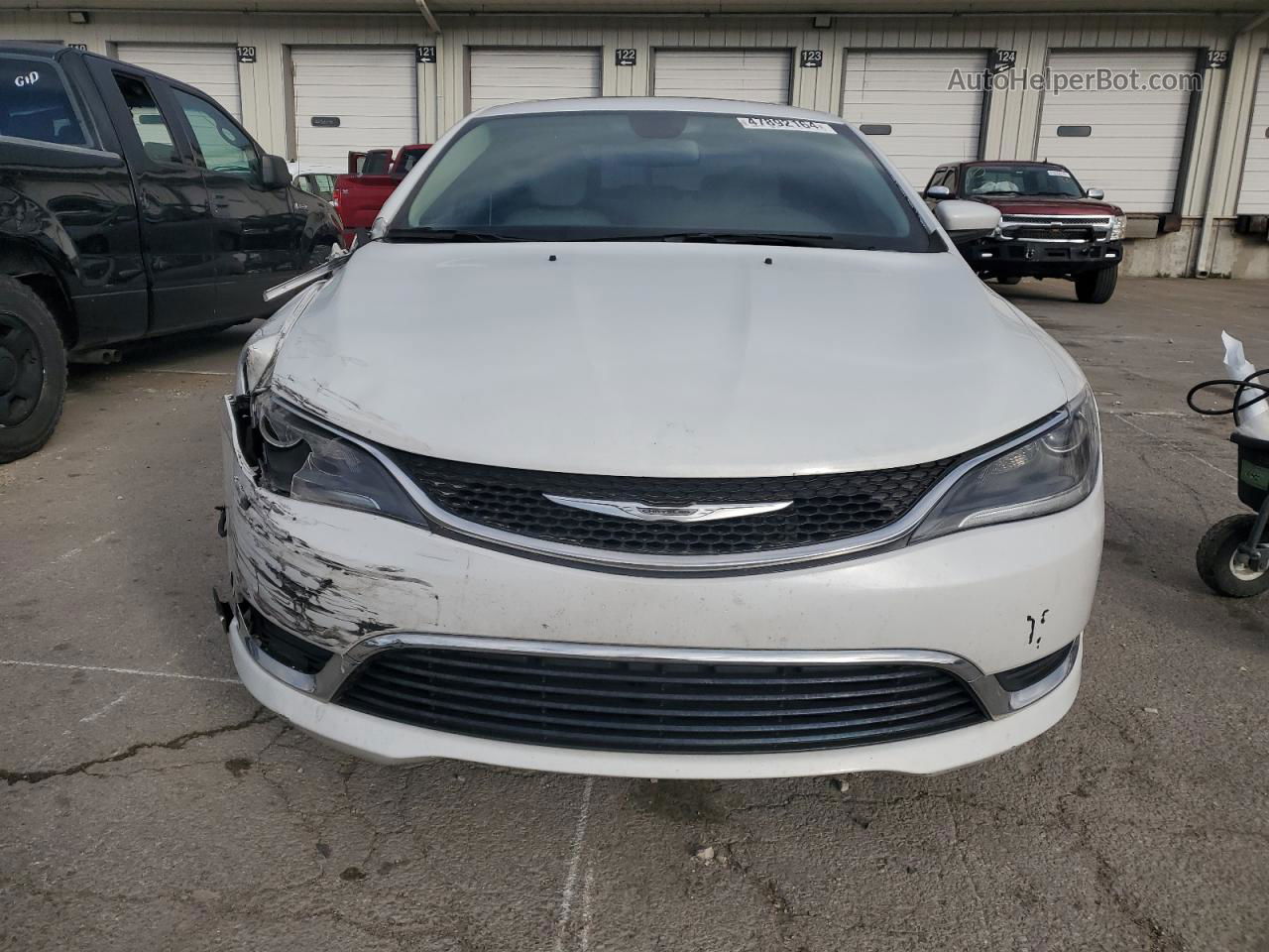 2015 Chrysler 200 Limited White vin: 1C3CCCAB0FN573454