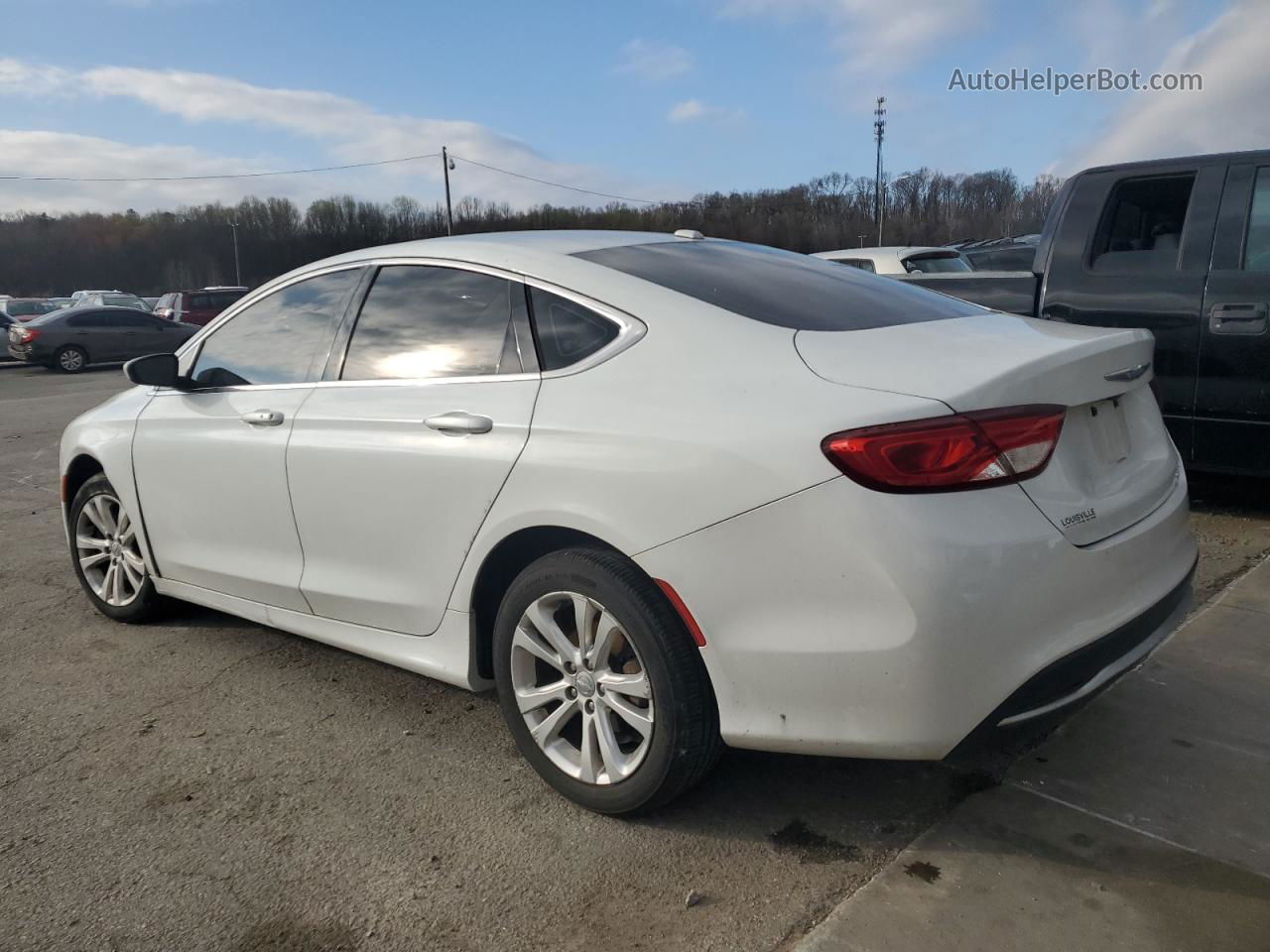 2015 Chrysler 200 Limited White vin: 1C3CCCAB0FN573454