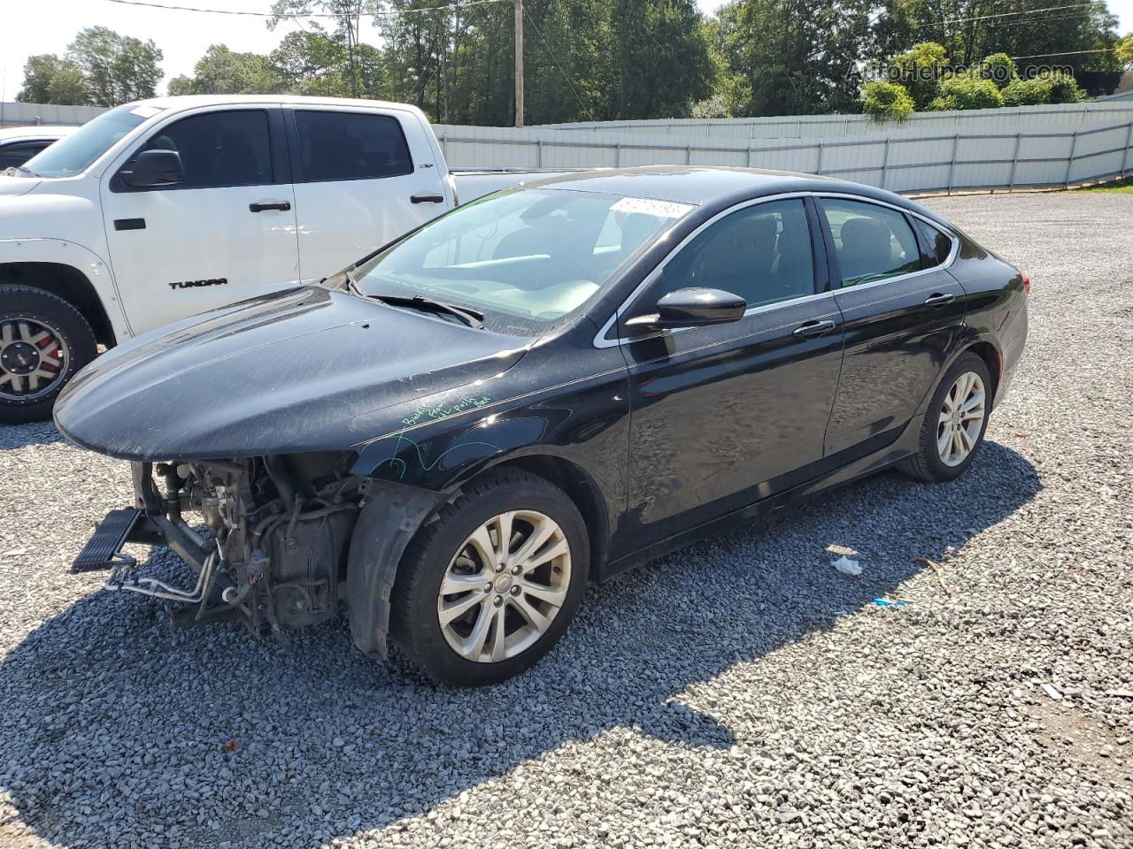 2015 Chrysler 200 Limited Black vin: 1C3CCCAB0FN577357