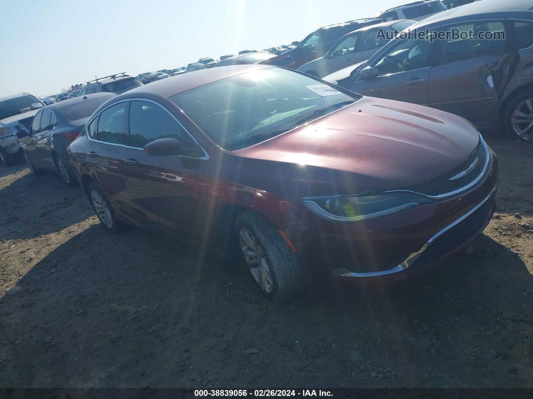 2015 Chrysler 200 Limited Red vin: 1C3CCCAB0FN577522