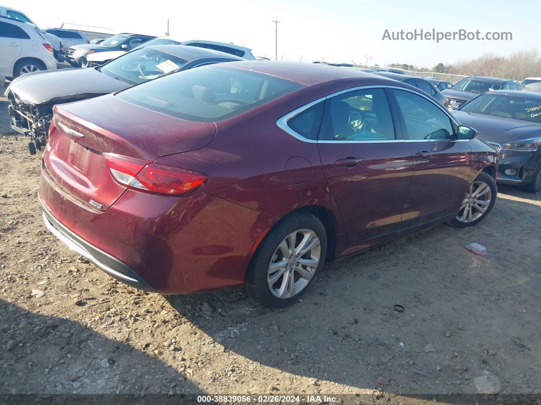 2015 Chrysler 200 Limited Red vin: 1C3CCCAB0FN577522