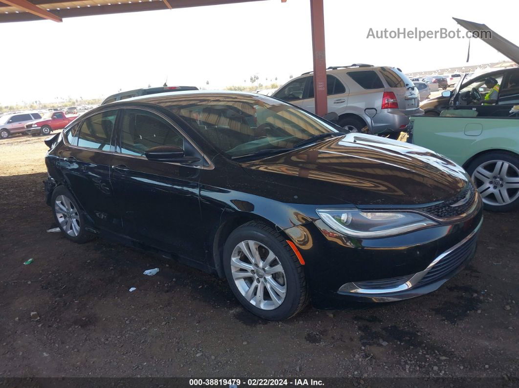 2015 Chrysler 200 Limited Black vin: 1C3CCCAB0FN609448