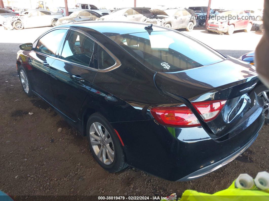 2015 Chrysler 200 Limited Black vin: 1C3CCCAB0FN609448