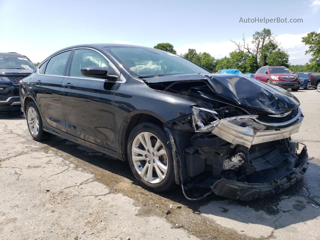 2015 Chrysler 200 Limited Black vin: 1C3CCCAB0FN631479