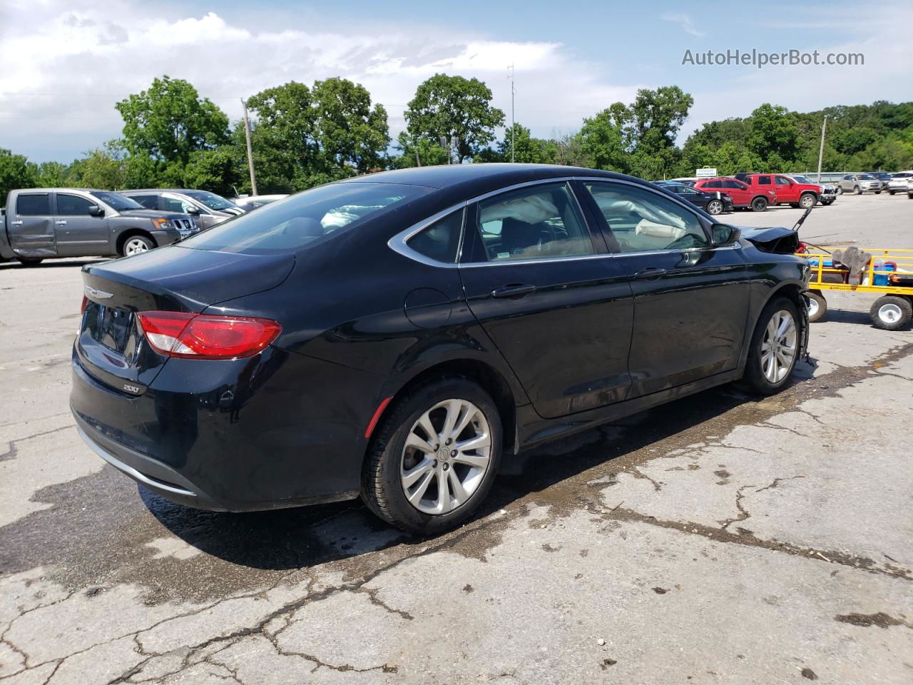 2015 Chrysler 200 Limited Black vin: 1C3CCCAB0FN631479