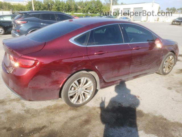 2015 Chrysler 200 Limited Burgundy vin: 1C3CCCAB0FN655006