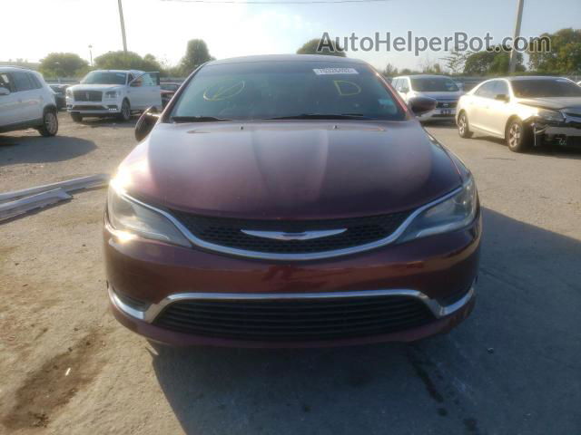 2015 Chrysler 200 Limited Burgundy vin: 1C3CCCAB0FN655006