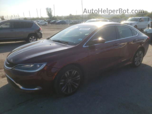 2015 Chrysler 200 Limited Burgundy vin: 1C3CCCAB0FN655006