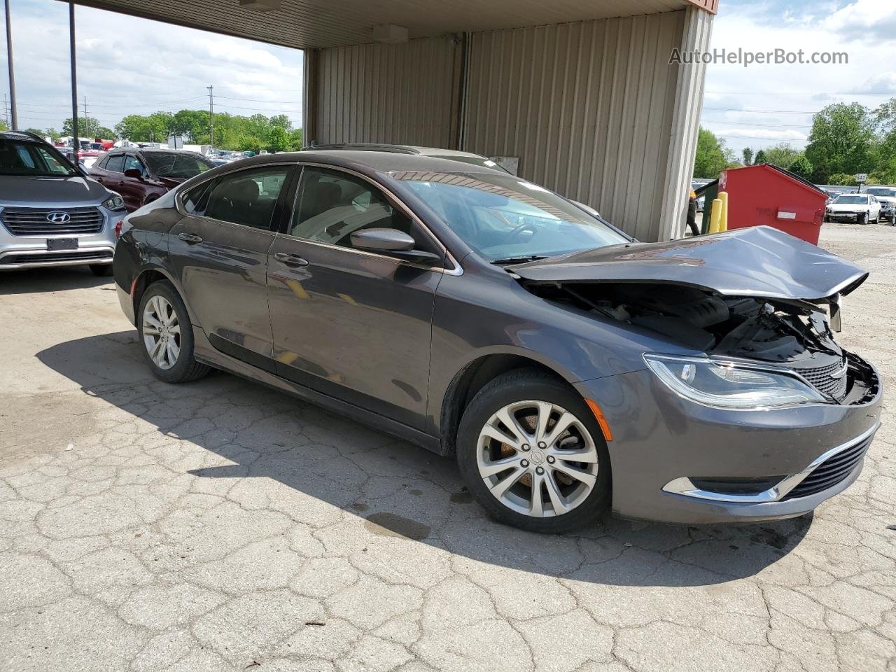 2015 Chrysler 200 Limited Gray vin: 1C3CCCAB0FN663381