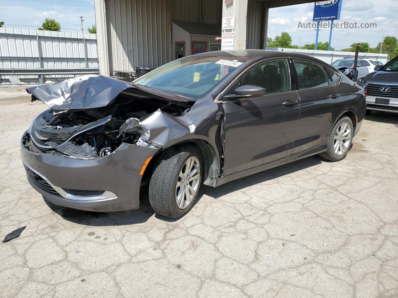 2015 Chrysler 200 Limited Gray vin: 1C3CCCAB0FN663381