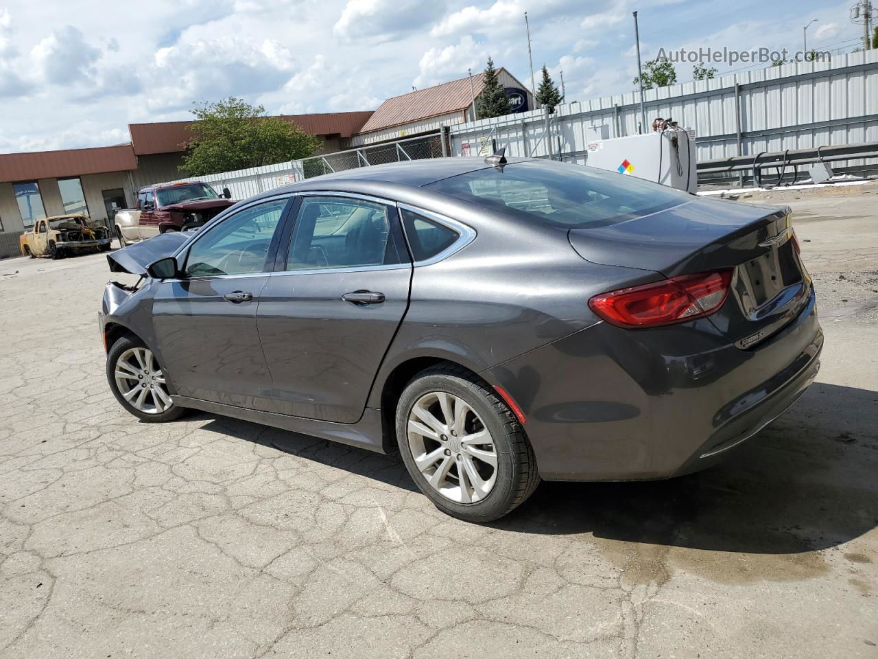 2015 Chrysler 200 Limited Gray vin: 1C3CCCAB0FN663381