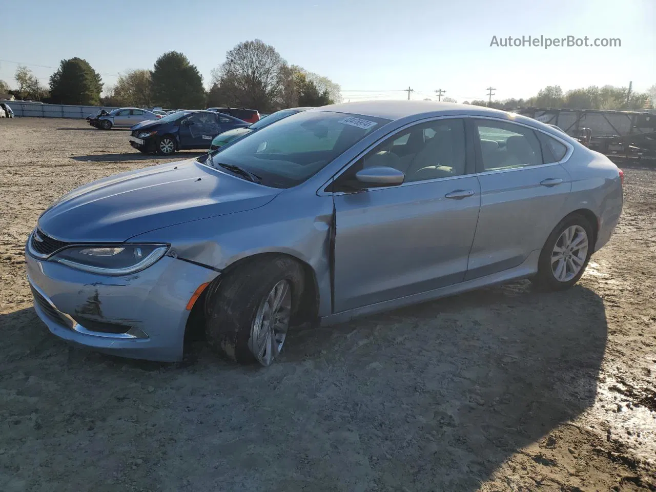 2015 Chrysler 200 Limited Blue vin: 1C3CCCAB0FN667303