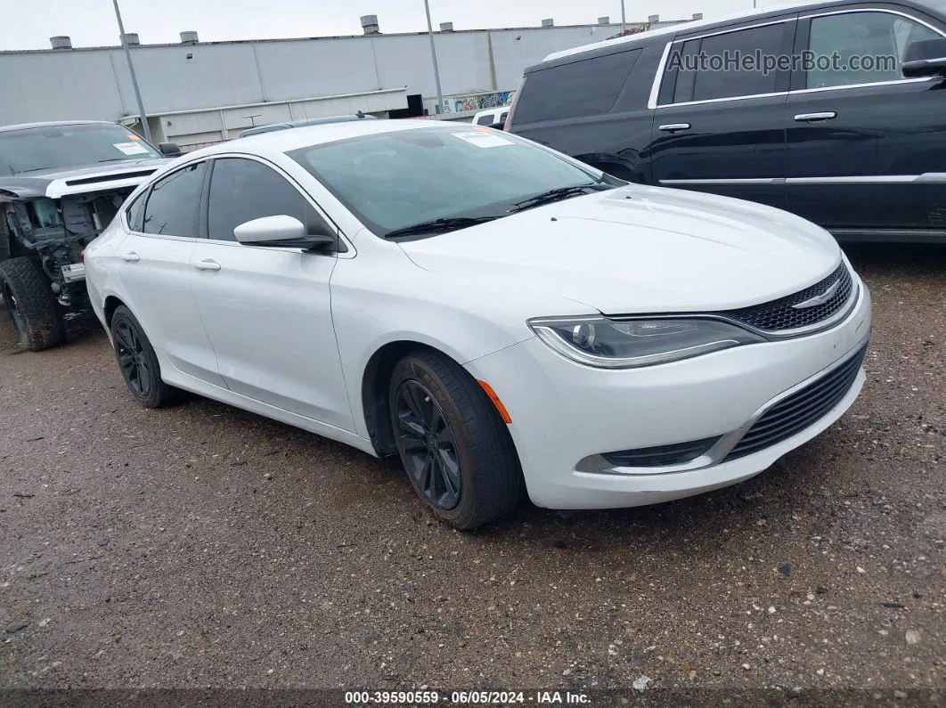 2015 Chrysler 200 Limited White vin: 1C3CCCAB0FN688121