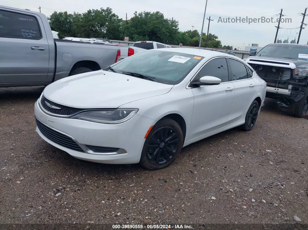 2015 Chrysler 200 Limited White vin: 1C3CCCAB0FN688121