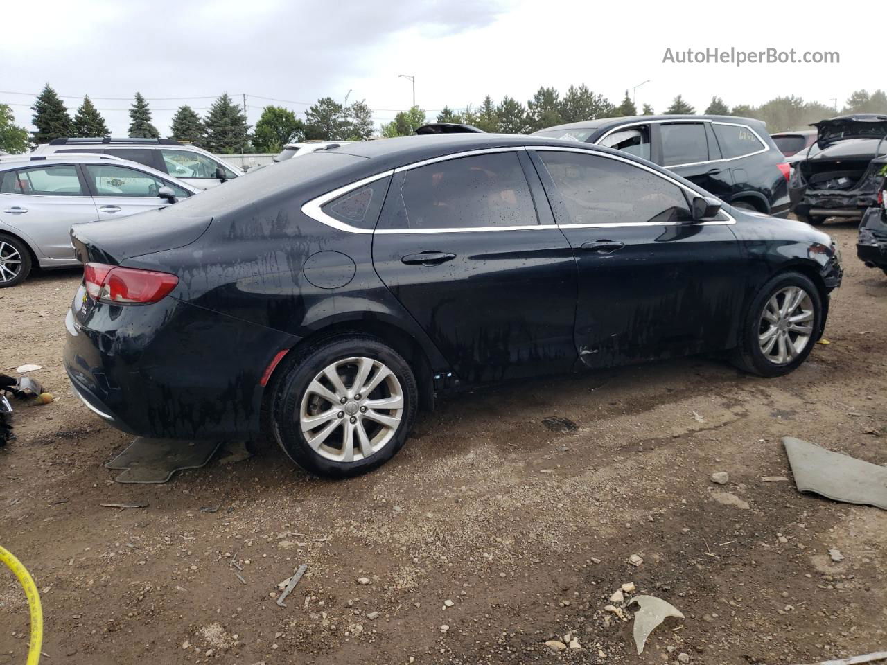 2015 Chrysler 200 Limited Black vin: 1C3CCCAB0FN696123