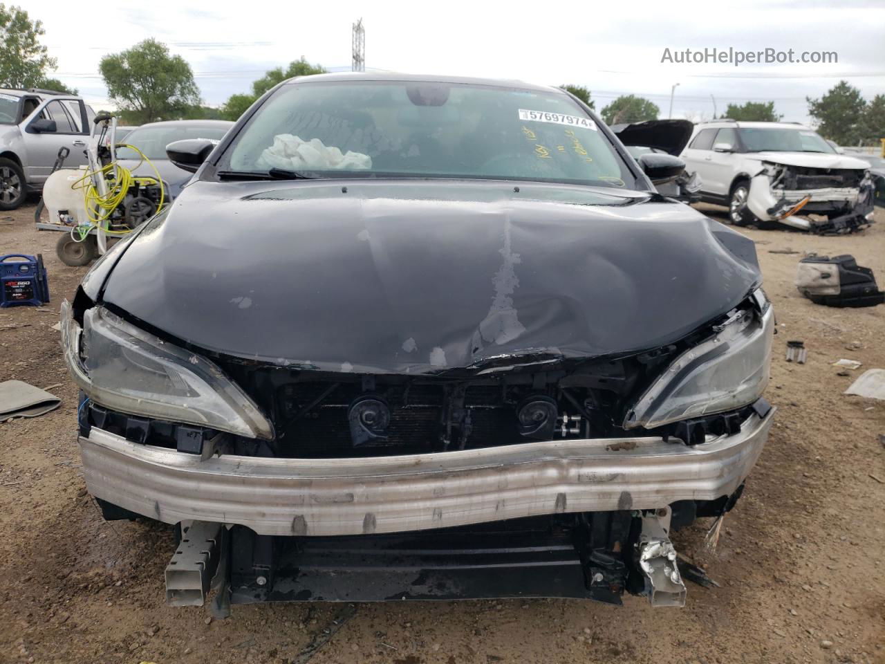 2015 Chrysler 200 Limited Black vin: 1C3CCCAB0FN696123