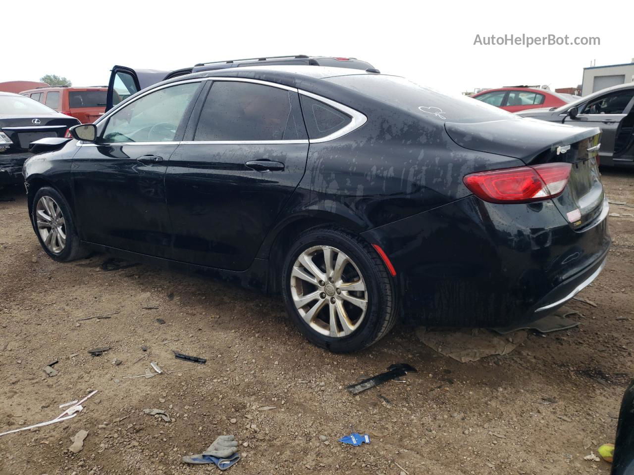 2015 Chrysler 200 Limited Black vin: 1C3CCCAB0FN696123