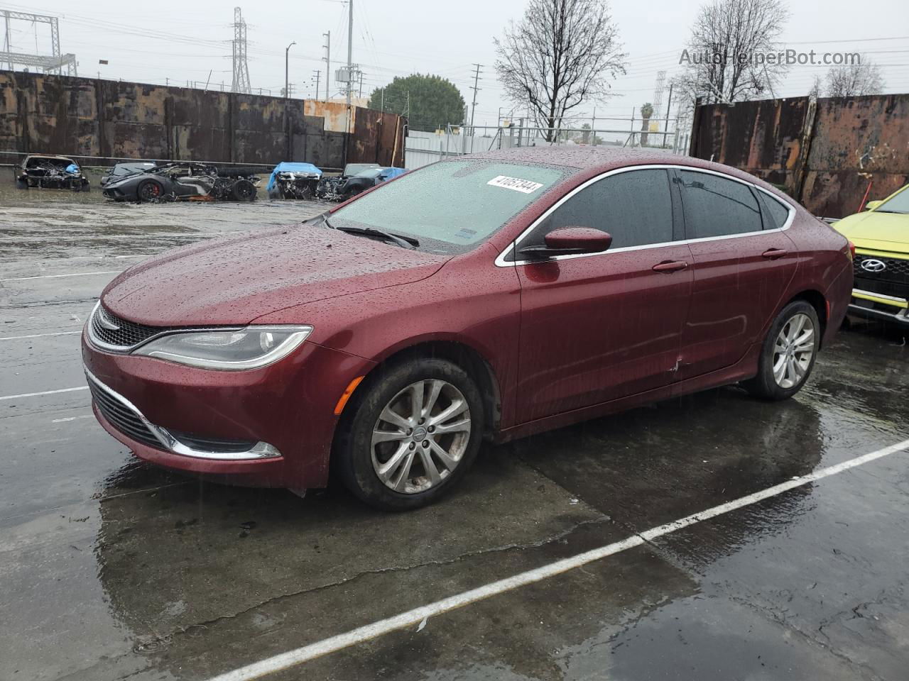 2015 Chrysler 200 Limited Burgundy vin: 1C3CCCAB0FN703913