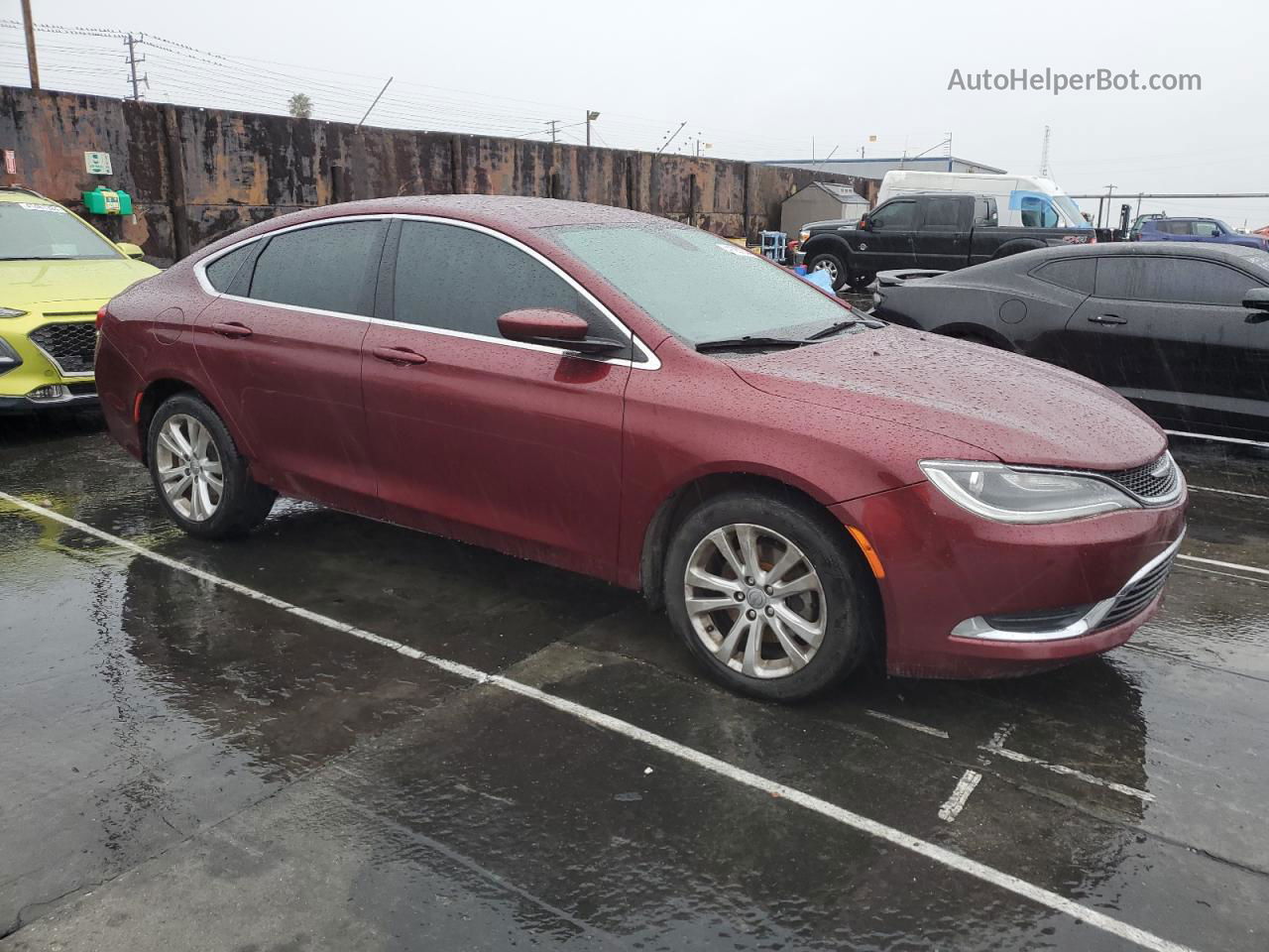 2015 Chrysler 200 Limited Burgundy vin: 1C3CCCAB0FN703913