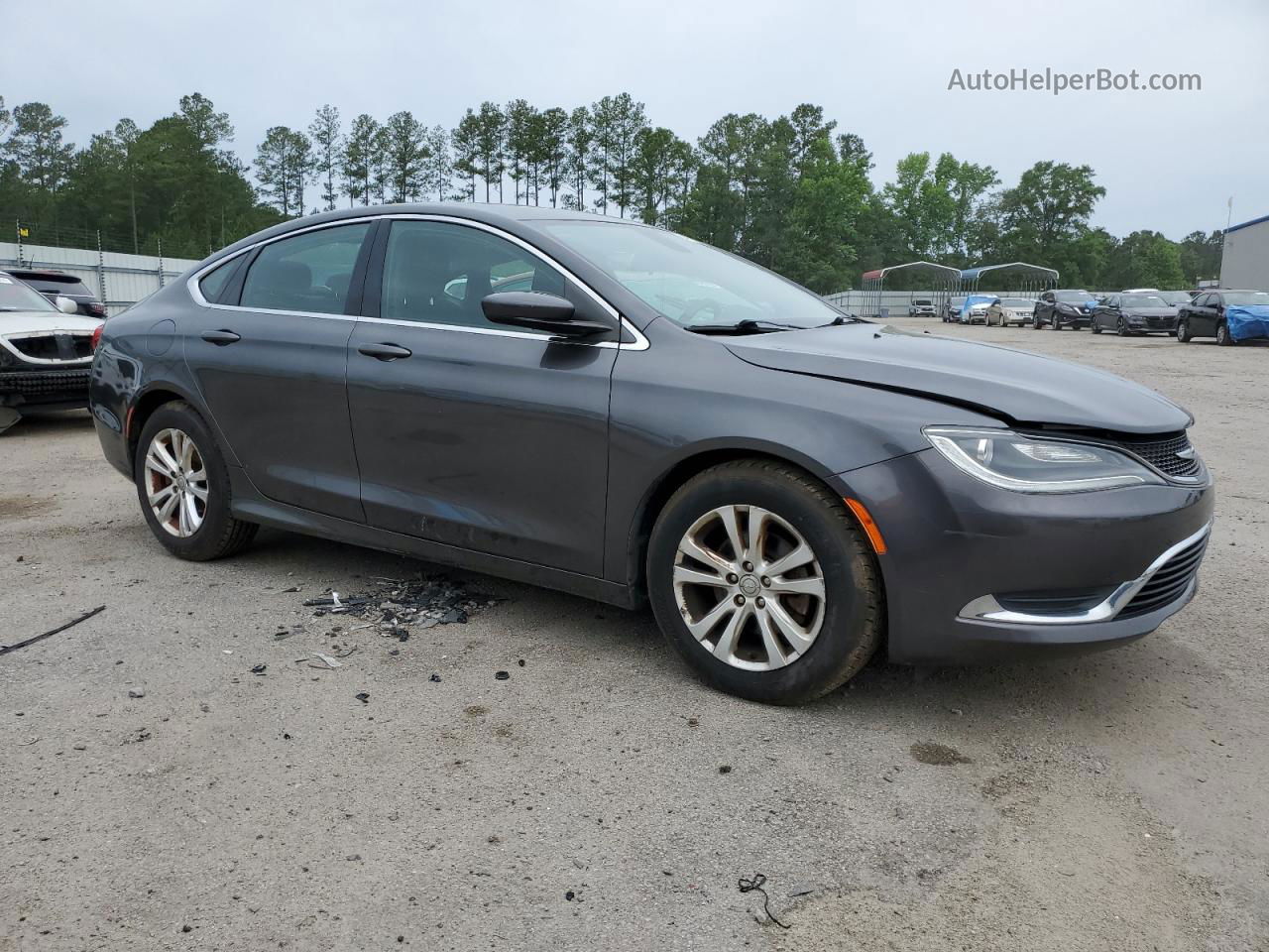 2015 Chrysler 200 Limited Gray vin: 1C3CCCAB0FN704429