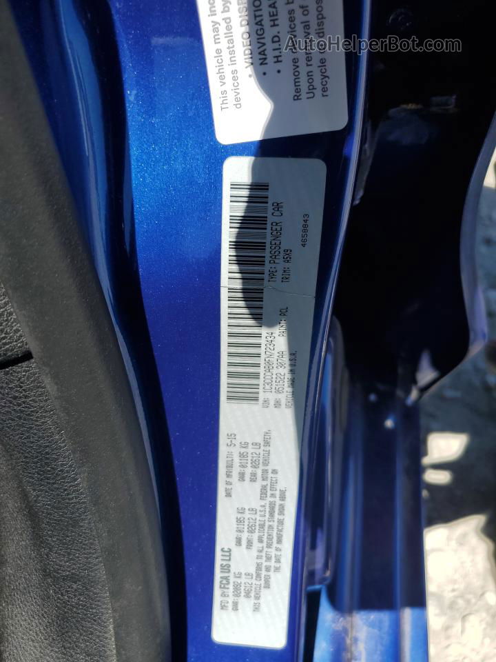 2015 Chrysler 200 Limited Blue vin: 1C3CCCAB0FN723434