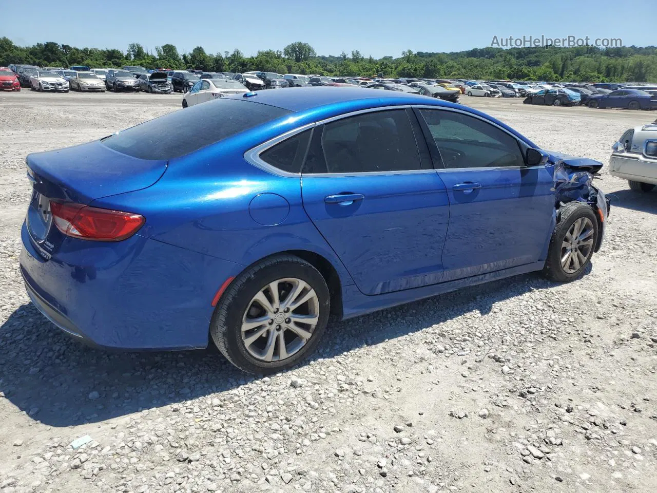 2015 Chrysler 200 Limited Blue vin: 1C3CCCAB0FN723434