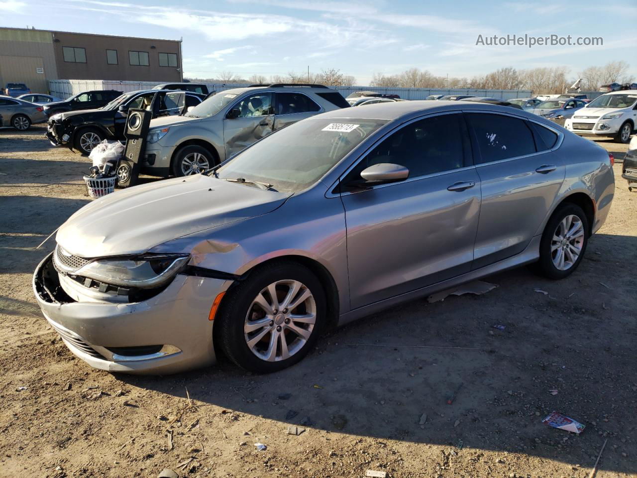 2015 Chrysler 200 Limited Серебряный vin: 1C3CCCAB0FN727872