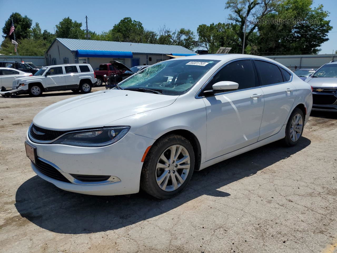 2015 Chrysler 200 Limited White vin: 1C3CCCAB0FN728259