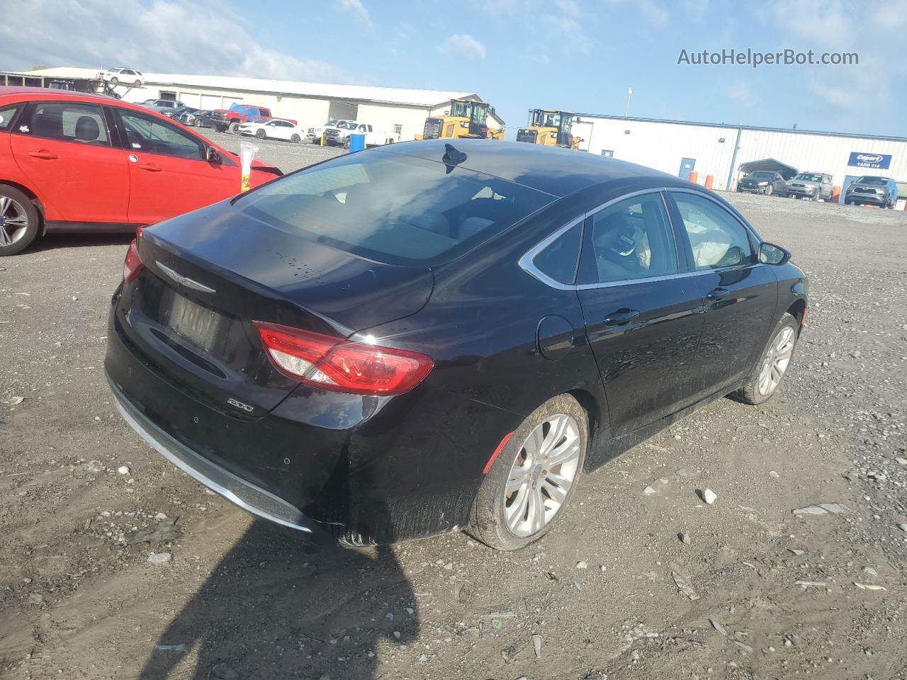 2015 Chrysler 200 Limited Black vin: 1C3CCCAB0FN738922