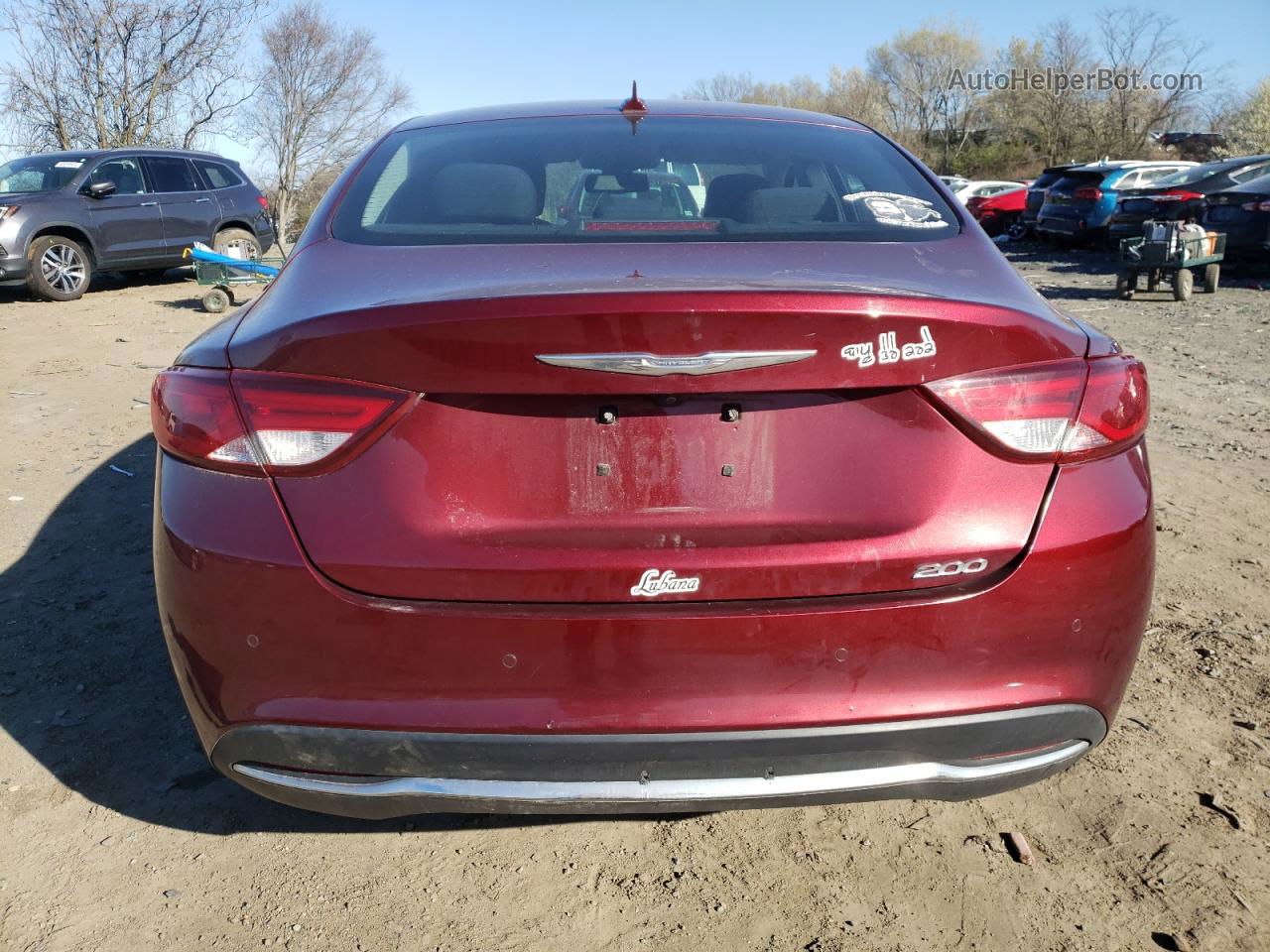 2015 Chrysler 200 Limited Бордовый vin: 1C3CCCAB0FN751752