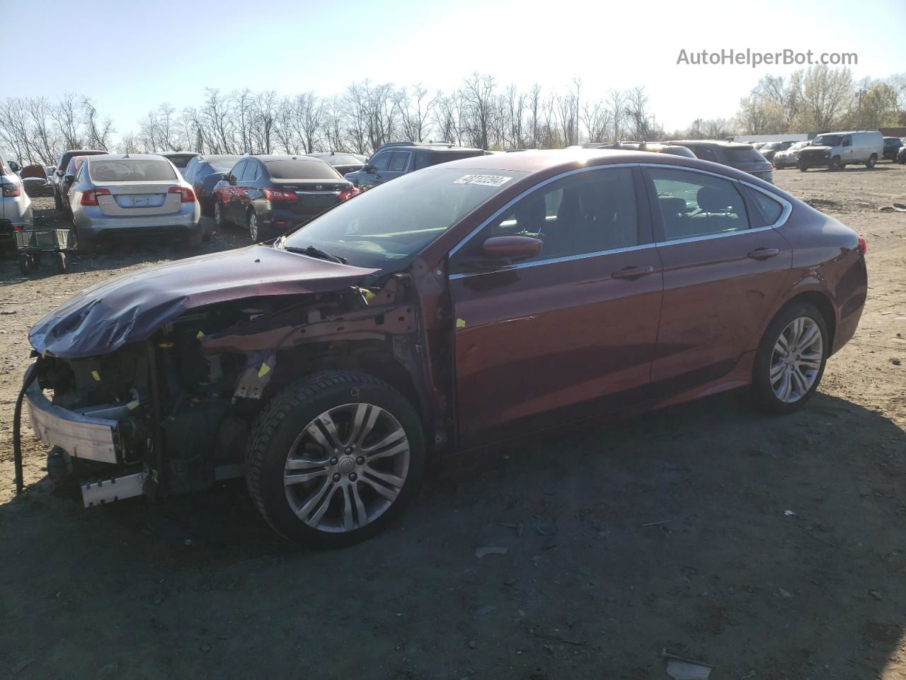 2015 Chrysler 200 Limited Burgundy vin: 1C3CCCAB0FN751752