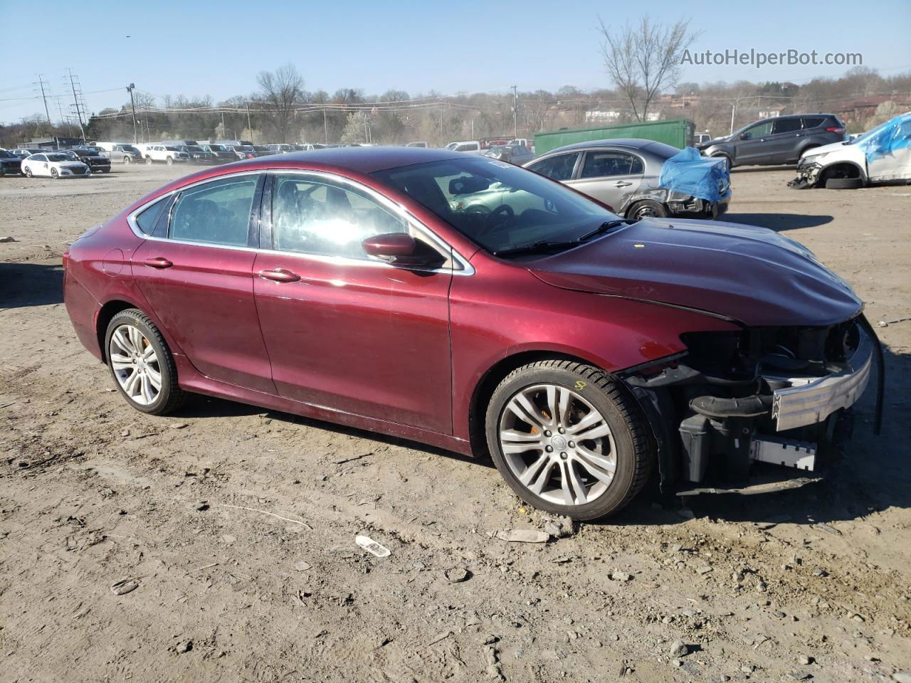 2015 Chrysler 200 Limited Burgundy vin: 1C3CCCAB0FN751752